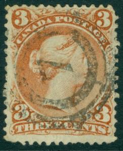 EDW1949SELL : CANADA 1868 Scott #25a Used. Watermarked. PSAG Cert. Catalog $475.