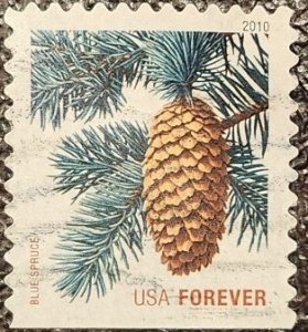 US Scott # 4485; (44c) Christmas Pine from  2010; used; XF centering; off paper