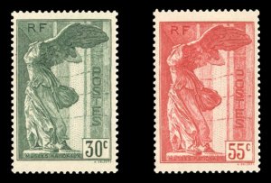 France, 1900-1950 #B66-67 Cat$350, 1937 Samothrace, set of two, never hinged