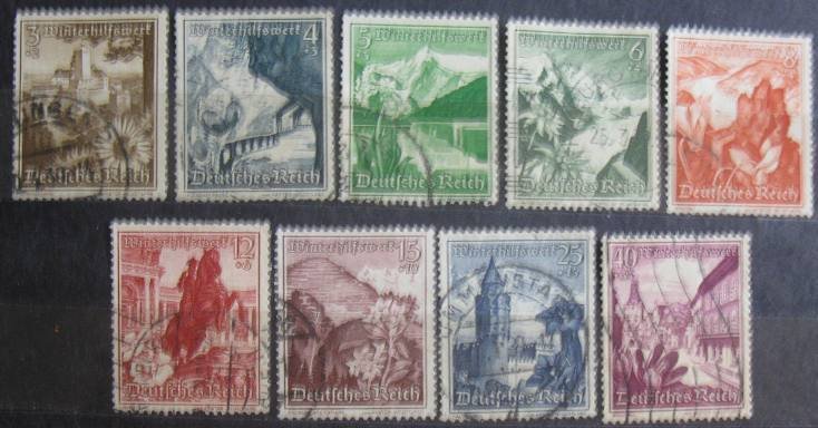 Germany #B123-B131 Used Set-  SCV=$20.55