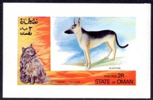 Oman - 1972 Cats and Dogs MS Alsatian MS Imperf MNH**