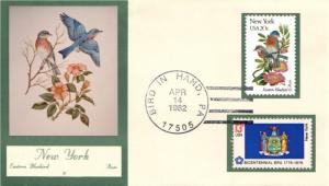 #1984 New York Birds - Flowers Double A FDC