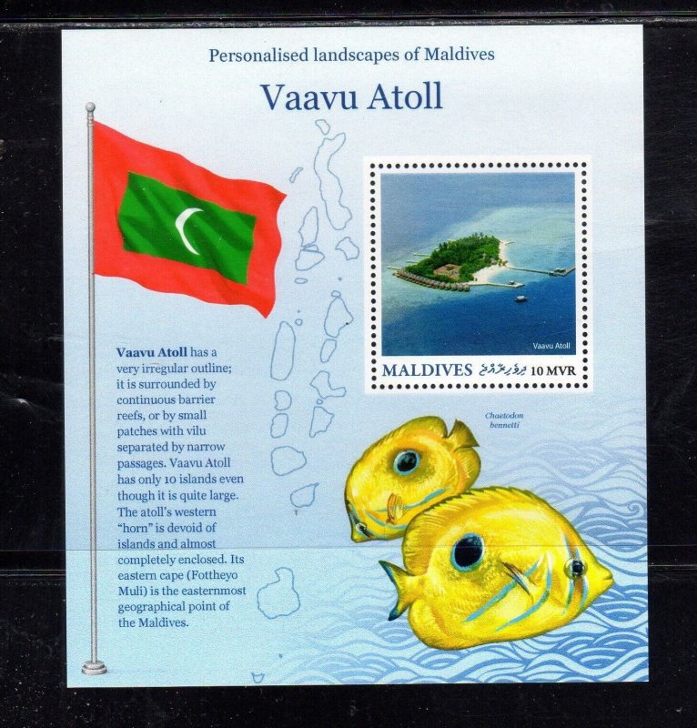 MALDIVES #3666a 2016 VAAVU ATOLL MINT VF NH O.G S/S