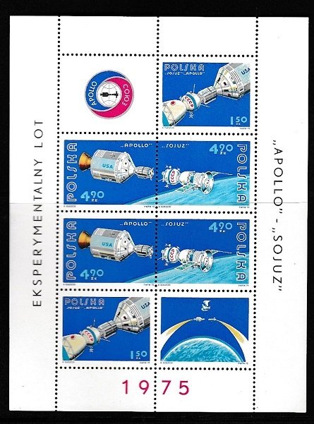 Poland 1975 Scott 2107a Apollo-Soyuz MNH