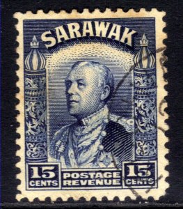 Sarawak 1934 - 41 KGV 4d Blue used SG 115a ( C1004 )