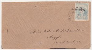 CSA Scott # 2e Used On Cover  to Argyle N.C.Cat.$550.Great Margins