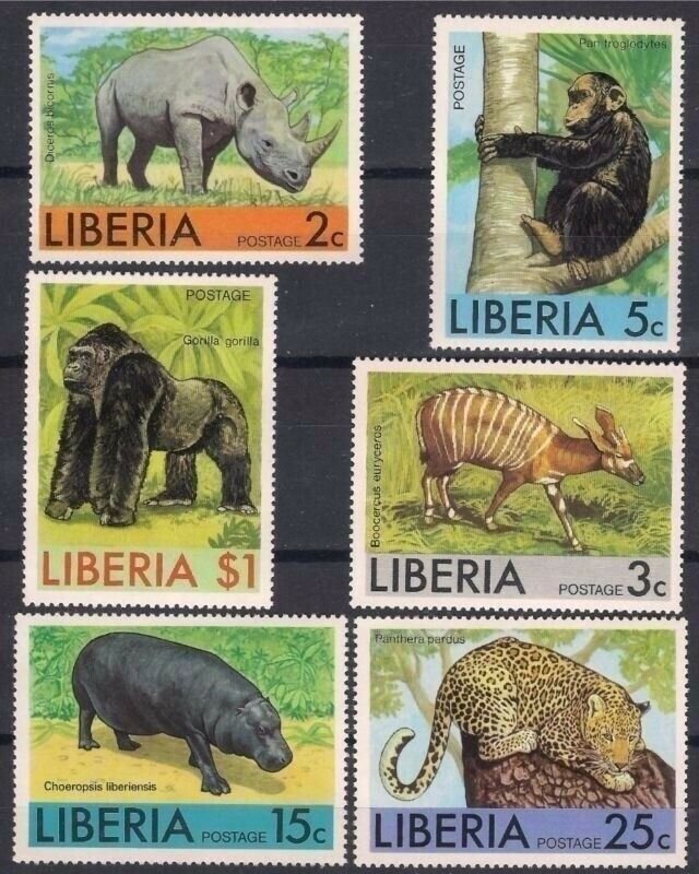 1976 Liberia 1006-1011 Fauna 7,00 €