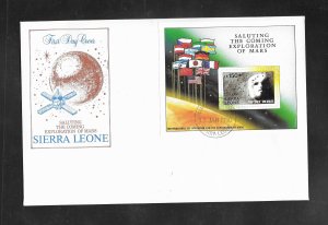 Sierra Leone 1990 Mars Exploration FDC's