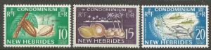 NEW HEBRIDES, BRITISH  97-99  MNH,  1963-1967 ISSUE