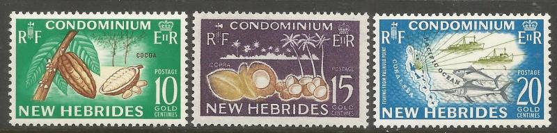 NEW HEBRIDES, BRITISH  97-99  MNH,  1963-1967 ISSUE