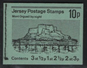 Jersey 1973 Booklet Sc 34a 1/2p Elizabeth Castle, Sc 38a 2 1/2p Arms and Mace...