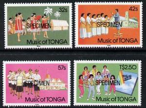 Tonga 1988 Music of Tonga set of 4 opt'd SPECIMEN, as SG ...