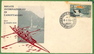 af3758  - ITALY - POSTAL HISTORY - Cover - ROWING Canoes - 1956
