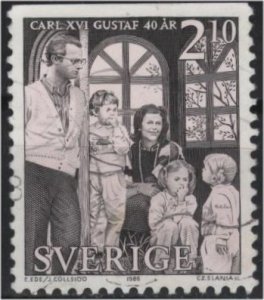 Sweden 1600 (used) 2.10k Royal family at Soldien Palace (1986)