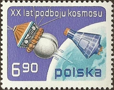 Poland 1977 MNH Stamps Scott 2248 Space Research Conquest Sputnik