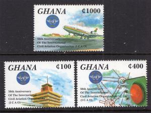 Ghana 1766-1768 Aviation MNH VF