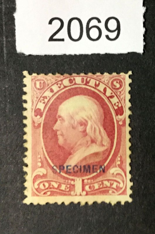 MOMEN: US STAMPS  #O10s SPECIMEN $33  LOT #2069