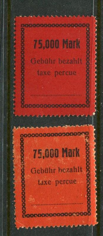 Germany Local Inflation Tax Stamps Mint (2)