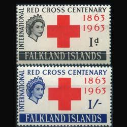 FALKLAND IS. 1963 - Scott# 147-8 Red Cross Set of 2 LH