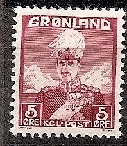 GREENLAND   2 MH 1938 5o Christian X Definitive