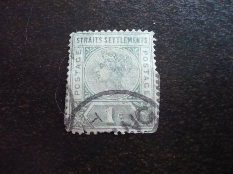 Stamps - Straits Settlement - Scott# 83 - Used Part Set of 1 Stamp