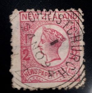 New Zealand Scott P4 Used 1892 Newspaper stamp,  wmk 62 circular date cancel