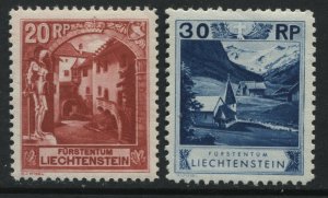 Liechtenstein 1930 20 and 30 rappen unmounted mint NH