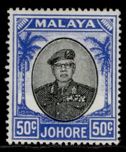 MALAYSIA - Johore GVI SG144, 50c black & blue, M MINT.