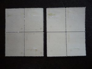 Stamps - Cuba - Scott# C195-C196 - Mint Hinged Set of 2 Stamps in Blocks of 4