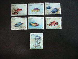 Stamps - Cuba - Scott# 1414-1420 - Mint Hinged Set of 7 Stamps