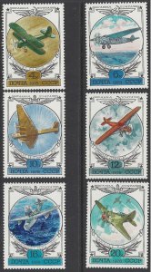 Russia #C109-120 & C122-26, MNH 3 sets, various aircraft, issued 1977/78/79
