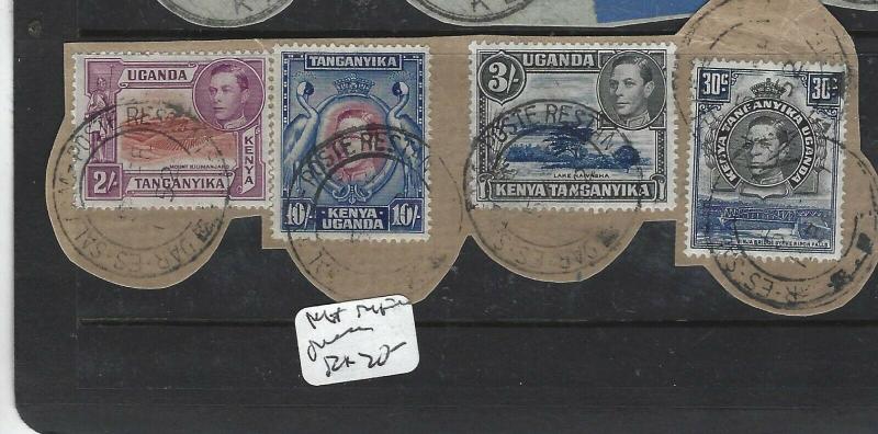 KENYA,UGANDA,TANGANYIKA  (PP1904B)  KGVI POSTE RESTANTE PIECE 10/-+3/-+2/-+30C V