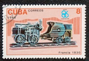 CUBA Sc# 2866 TRAINS locomotives EXPO VANCOUVER 1986 8c 1986  used cto