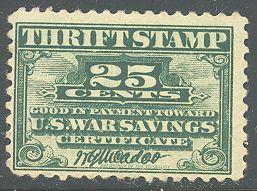 US WS1 Unused/Hinged - Crease