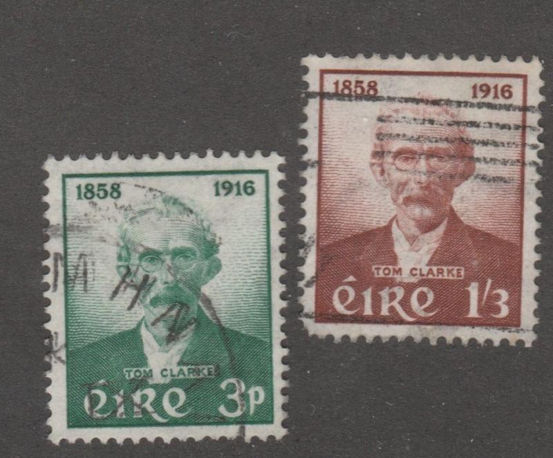 Ireland stamp, scott# 165-166, used, set of two,Thomas J. Clarke, patriot  #M998