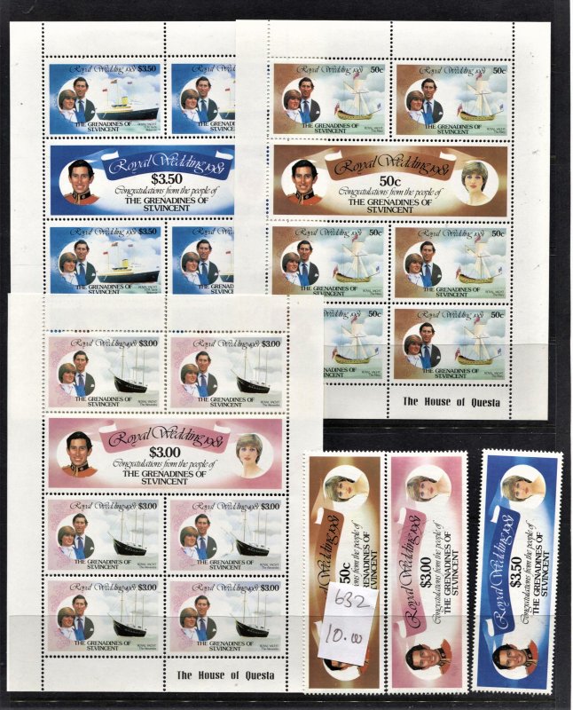 STAMP STATION PERTH St. Vincent # Selection Royal Wedding 1981 MNH Unchecked
