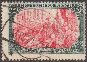 Germany German Empire Deutsches Reich 5 Mark stamp 1902 SG81 CV £32