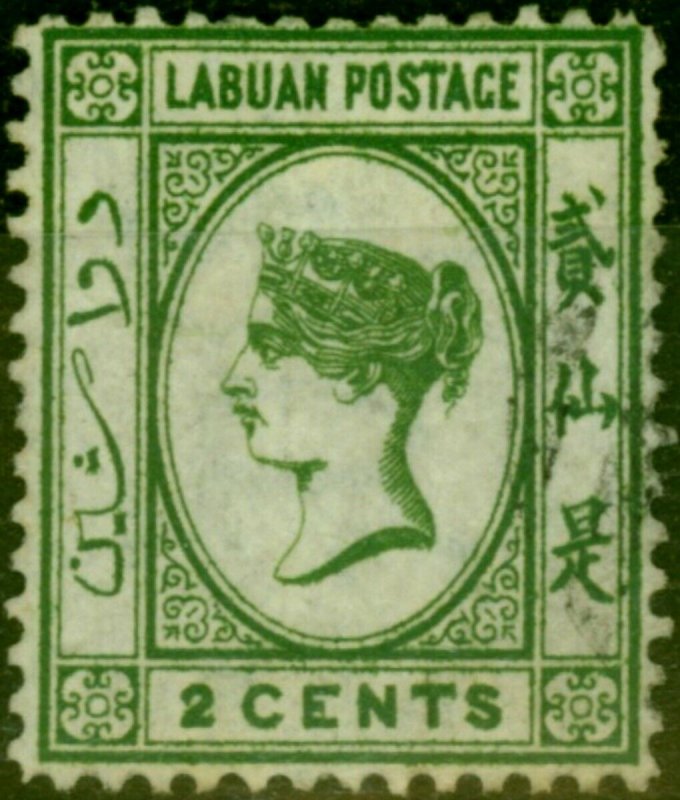 Labuan 1880 2c Yellow-Green SG5 Fine Used 