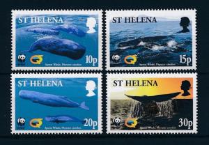 [53893] St. Helena 2002 Marine life WWF Whales MNH