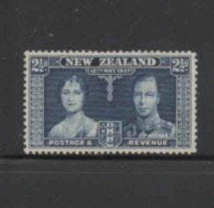 NEW ZEALAND #224 1937 2 1/2p QEII 7 KING GEORGE VI F-VF USED