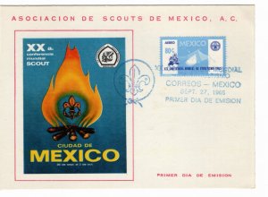 Mexico 1965 Sc C305 FD Max card