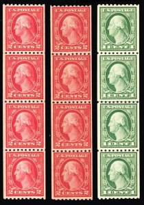 486-88, Mint NH Strips of Four Stamps CV $178.00 - Stuart Katz