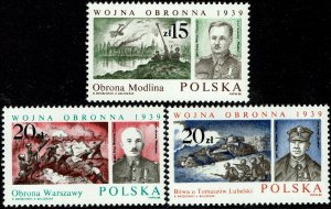 Poland Scott 2864-66 (SW 3162-64) MNH (1988) World War II