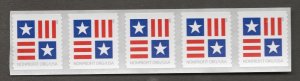 Scott# 5756 Mint-NH Patriotic Block Coil Strip of 5