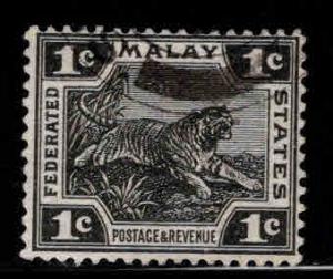 Malaya Scott 50 Used tiger stamp