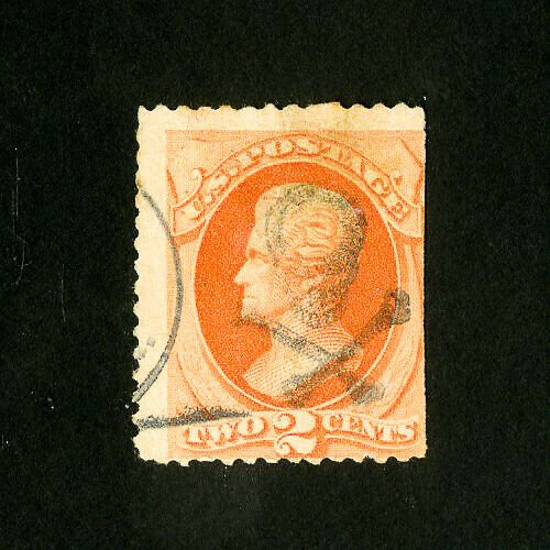 US Stamps # 183 AV/SE Skull & cross bone cancel