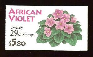 US Scott # 2486a BK177 29¢ African Violet Booklet