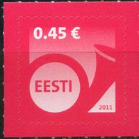 ESTONIA 2011 - Scott# 684 Post Horn Red 45e NH