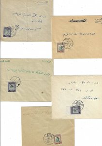 JORDAN 1950s FIVE SCARCE TOWN COVERS KARAKI JISR EL MAJAME SALT 3 ANAPTA & ZERTA