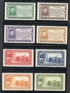 SAN MARINO 1932 SCOTT #143/50 GARIBALDI SET MINT LIGHT HINGED COMPLETE